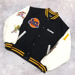 中古品になりますが✅激レアXLARGE space jam スタジャン★サイズXL黒×白ブラック