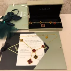 [Van Cleef & Arpels] マジック アルハンブラ 6連フラワー ネックレス - レッドアゲート | ヴァン クリーフ & アーペル レディースジュエリー｜本日限定特価｜新品未使用のサムネイル