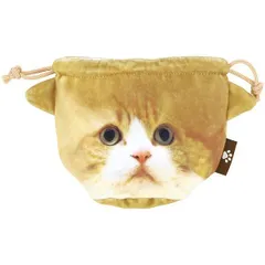  茶太郎ときなこ きなこ フェイス巾着 巾着袋 ポーチ スケーター 