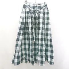 ◇ Θ LOULOU WILLOUGHBY ギンガムチェック柄 ロング丈 フレア スカート サイズ2 ブラック ホワイト レディース E  【1409240014850】