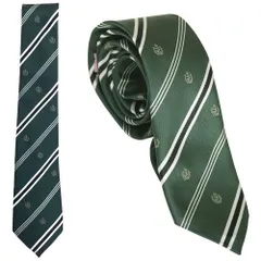 ネクタイ グリーン×ホワイト×紋章 [女子高生 制服 ネクタイ かわいい コスプレ 制服 TeensEver JK ティーンズエバー]【B-3090_880202】MM+