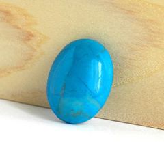 ターコイズ ルース 7.89ct 約12ｘ16mm 天然石 オーバル カボション 一粒 一個 裸石 トルコ石 大粒 材料 素材 パーツ 【中古】【ネコポス配送】