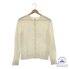 【訳アリ】 UNIQLO ユニクロ トップス カーディガン ボタン付き シンプル 薄手 長袖 レディース ホワイト M 901-14578 送料無料 古着