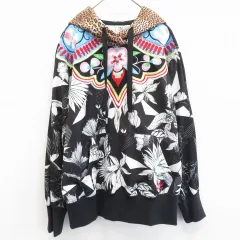 アディダス adidas ORIGINALS パーカー スウェット フーディー 花刺繍 レオパード a732620i