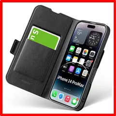 【セール中】 iphone14promax_ブラック iPhone 14 Pro Max ケース 手帳型 薄型 スマホケース レザー 全面保護 耐衝撃 マグネッ