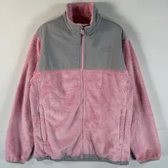 古着 ザ・ノースフェイス THE NORTH FACE フルジップフリースジャケット デナリ ツートン ワンポイントロゴ刺繍 XL  ピンク キッズ