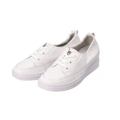 ☆ ホワイト ☆ 40(25cm) ☆ スニーカー 厚底 インヒール スリッポン レディース スニーカー 本革 カジュアルシューズ レディーススリッポン シューズ くつ 靴 レディーススニーカー 着脱簡単 靴紐結ばない おしゃれ カジュアル かわいい シンプル