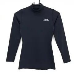 【美品】ティゴラ ハイネックインナーシャツ 黒 裏微起毛 ロゴプリント レディース S ゴルフウェア TIGORA