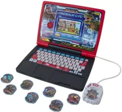 【中古】おもちゃ メダルでバトル!!恐竜図鑑パソコンΩ(オメガ)