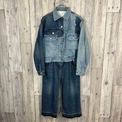 sacai サカイ デニム ドッキング モッズコート ニットMA1 - メルカリ