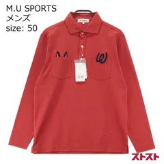 エムユースポーツ MU SPORT ポロシャツ 長袖 日本製 オレンジ系 40