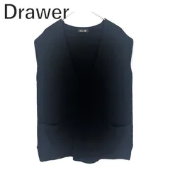美品　drawer ドゥロワー　ベスト　ネイビー 2025年最新】ドゥロワー ベストの人気アイテム - メルカリ