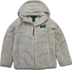 L.L.Bean ☆ エルエルビーン 着心地◎ ボア フリース ジャケット パーカー オフホワイト S8 キッズ 秋冬 タウンユース アウトドア■S3759