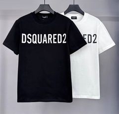 【DSQUARED2】ディースクエアード 2色選択可能 大人気 Ｔシャツ  男女兼用 春夏  半袖 黒 白 ブラック ホワイト ZXC215