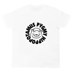 Tシャツ 半袖 送料無料 カットソー トップス メンズ レディース ワンポイント イラスト コビトカバ 子カバ 赤ちゃん ムーデン アニマル ホワイト 白 MODN