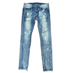 mnml ミニマル クラッシュ＆ペイント スリムテーパードデニム スキニー メンズXL サイズ32