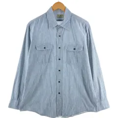 古着 70～80年代 エルエルビーン L.L.Bean 長袖 ストライプシャツ USA製 メンズL相当 ヴィンテージ/eaa527013