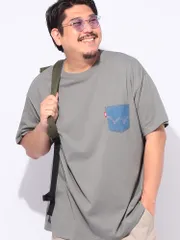 EDWIN (エドウィン) デニムポケット クルーネック 半袖 Tシャツ DARKGRAY