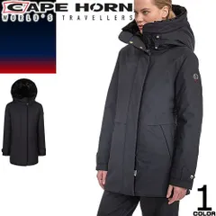 ケープホーン CAPE HORN リモタ REMOTA 中綿コート ジャケット ミリタリージャケット アウター レディース エコファー フード付き ミディアム丈 大きいサイズ アウトドア ブランド 黒 ブラック 52514