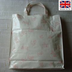イギリス製 PVC ショッピングバッグ エコバッグ Shopping Bag  Hot Paws ＆ Trogg (Paw-30) Made in UK イギリス直輸入
