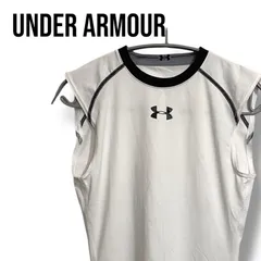 UNDER ARMOUR アンダーアーマー ホワイト タンクトップ ノースリーブ ヒートギア メンズスポーツ 001455S