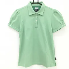 アディダス 半袖ポロシャツ ライトグリーン パフスリーブ 袖口ボタン レディース OT/XG ゴルフウェア adidas