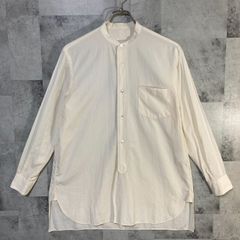 日本製 COMOLI コモリ 長袖 バンドカラー シャツ アイボリー 0