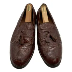 STACY ADAMSステイシーアダムス 本革レザー クロコダイル ローライダー Vintage Stacy Adams Leather Stamped Alligator Tie Shoes 8 1