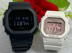 恋人たちのGショック ペアウオッチほんのり好きでいてください G-SHOCK BABY-G  ペア腕時計 カシオ 2本セット  DW-5600UBB-1JF BGD-565SC-4JF デジタル   ラッピング無料  クリスマス　誕生日 御祝い還暦 銀婚式　結