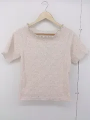 ◇ MAJESTIC LEGON マジェスティックレゴン オフショル 半袖 ブラウス カットソー サイズM ピンク系 レディース  【中古】 【1206270005687】