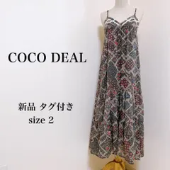 【新品】COCODEAL  ココディール キャミ ワンピース ロング 花柄 レース グレー 2 古着 匿名配送 送料無料 レディース  【9-136】