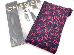 CHANEL シャネル M1244 00A サイズ2 パンスト ココマーク ロゴ タイツ パープル×ピンク系 ストッキング