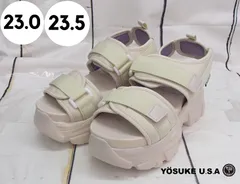 【ヨースケ】 4460022  厚底サンダルスニーカー アイボリー 23~23.5㎝ 241011W003