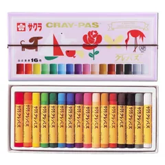 サクラクレパス クレパス 16色 ゴムバンド付き 100周年 限定 ラベンダー LP16R-A2 [ラベンダー]