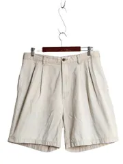 【お得なクーポン配布中!】 80s チャップス ラルフローレン コットン チノ ショートパンツ メンズ 34 80年代 ヴィンテージ CHAPS ショーツ 短パン ツータック チノパン