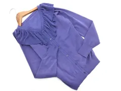 Rope Picnic ロペピクニック フリル カーディガン size38/紫 ◇■ レディース