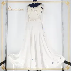 社交ダンス 衣装 スタンダードドレス ドレス ワンピース パーティ 発表会 白 レース 軽い 薄い ホワイト系 デモ 競技 シンプル ドレスアップ 演出服 おしゃれ 競技会用 コスチューム 美しい スカート