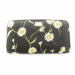 ドルチェ&ガッバーナ ドルガバ DOLCE&GABBANA 長財布 ウォレット ラウンドファスナー 花柄 ゴールドロゴ プリント PVCレザー 黒 ブラック BI0087 ■GY18 /MQのサムネイル