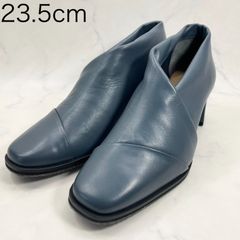 【新品 訳あり】ディッシー　チャンキーヒールブーティーパンプス　23.5㎝　ブルー