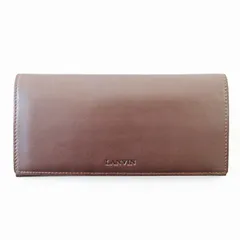 ランバン LANVIN 長財布 ロングウォレット 二つ折り レザー ブラウン 茶 1023のサムネイル