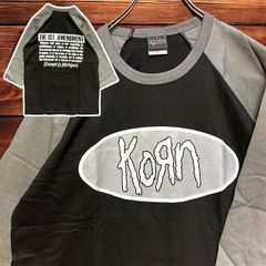 長袖 Tシャツ ロンT コーン KORN ラグラン 黒 tee ティーシャツ バンド ロック ツアー ライブ 映画 ムービー キャラ 両面 プリント 派手 奇抜 古着 ビンテージ vintage メタル ラッパー アーティスト   2980 p10