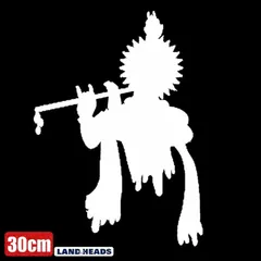 車 ステッカー 30cm 神様 釈迦 神々しい 仏陀 給油口 おもしろ バイク かっこいい カー用品 かわいい シール おしゃれ 転写式 白 送料無料 st2043-30