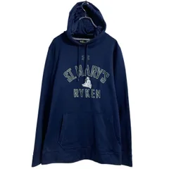 UNDER ARMOUR プリントスウェット パーカー S ~ ネイビー アンダーアーマー スポーツ プルオーバー 古着卸 アメリカ仕入 a611-6485