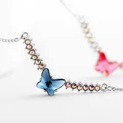 UHA 蝶の恋 物語 チョーカーネックレス スワロフスキー社製クリスタル swarovski 金属アレルギーと変色防止 アクセサリー ギフト