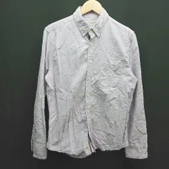 ◇ ◎ nano UNIVERSE スタンダードカラー フロントボタン 袖口ボタン 長袖 シャツ サイズXL パープル レディース E  【1309250027874】