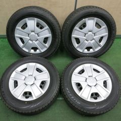 *送料無料* バリ溝！9.5分★ホンダ フィット 純正 スチール 185/65R15 スタッドレス ブリヂストン ブリザック VRX 15インチ PCD100/4H★4051709HAス