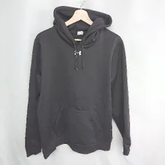 ◇ ⊇ 裏起毛 UNDER ARMOUR アンダーアーマー 長袖 パーカー サイズLG ブラック レディース E  【1410100009725】