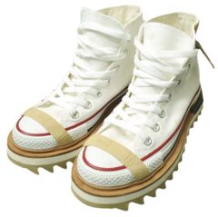 nahezu gleich ナエツグロイヒ custom sharksaul converse カスタムシャークソールハイカットスニーカー US4(23cm) WHITE リメイク スニーカー シューズ g19900