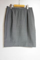 美品 国内正規 MAXMARA マックスマーラ ウール/シルク ストレッチ スカート 灰 グレー サイズJ36 MADE IN ITALY 本物 806M★4