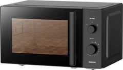 中古 山善 YAMAZEN 電子レンジ YRBD-HF171(B) ブラック 17L 単機能 強中解凍3段階出力 ターンテーブル式 一人暮らし コンパクトレンジ シンプル操作